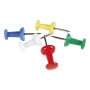 Push Pins 10Mm Assorted Colours - Tub Of 200