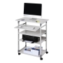 DURABLE SYSTEM COMPUTER TROLLEY 75 VARIABLE HEIGHT