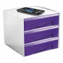 CEP MYCUBE GLOSS 3-DRAWER UNIT PURPLE