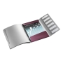 LEITZ  STYLE DIVIDER BOOK 6 PARTS PP BORDEAUX