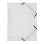 LYRECO POLYPROPYLENE CLEAR A4/FOOLSCAP 3-FLAP FILES WITH ELASTIC