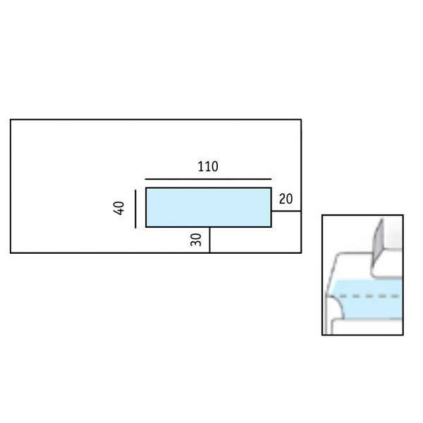 Standaard enveloppen 114x229mm siliconenstrook venster rechts 80g - doos van 500