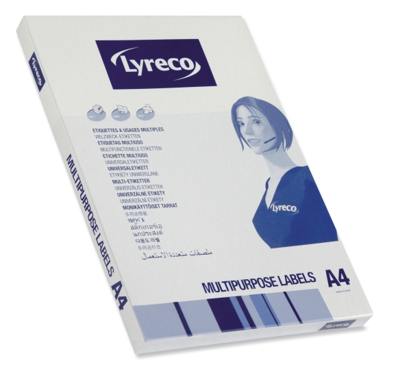 Lyreco multifunctionele etiketten 52,5x29,7mm - doos van 4000