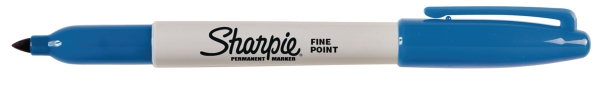 Sharpie marqueur permanent pointe ogive fin bleu