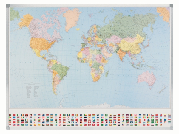 Legamaster Kümmerly & Frey politieke wereldkaart 142 x 98 cm