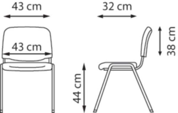 Prosedia V407 visitor chair in PP blue