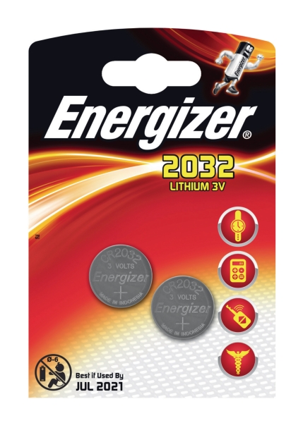 Energizer CR2032 knoopcel batterij voor rekenmachine - pak van 2