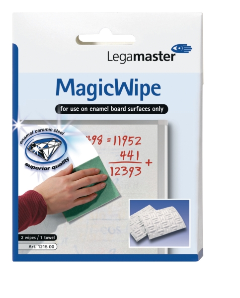 Legamaster 1215-00 MagicWipe reinigingsdoekje voor whiteboard - pak van 2