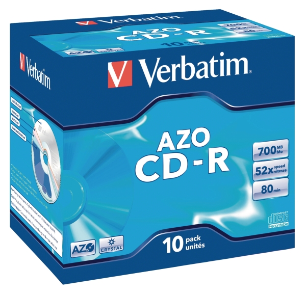 Verbatim CD-R 700MB (80min.) 52x speed jewel case - pack of 10