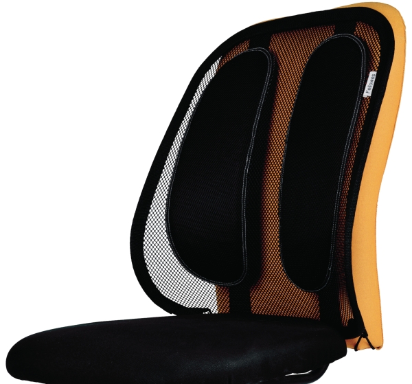 Fellowes back support in mesh black