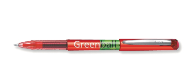 Pilot BeGreen V-Ball roller avec pointe metal 0,7mm rouge