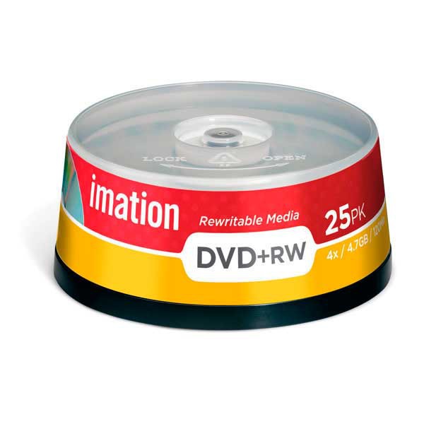 Imation DVD+RW 4.7GB 1-4x speed ReWritable spindle - pack of 25