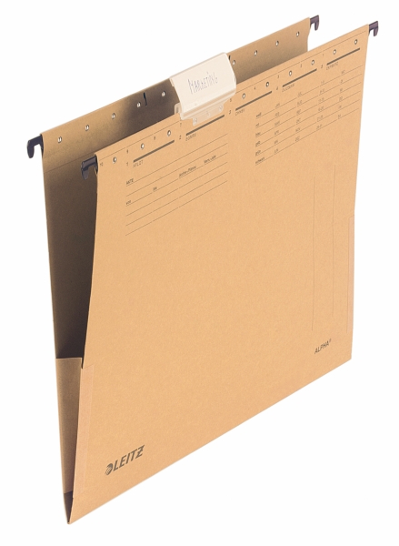 Leitz Alpha 1916 suspension files for drawers A4 chamois - box of 25