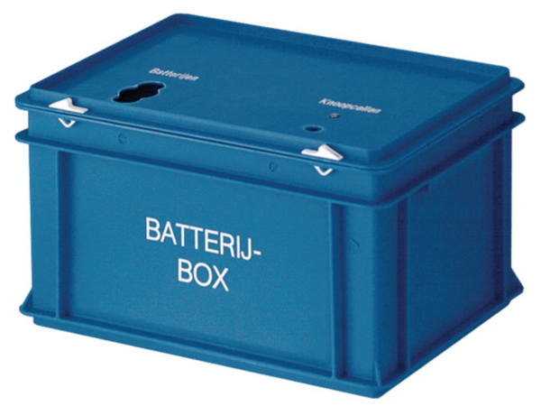 Recyclage box lege batterijen blauw - 20 liter