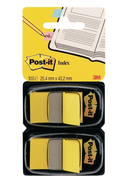 Post-it Index 25x44mm jaune - paquet de 2