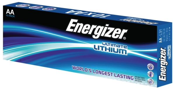 Energizer LR6/AA Lithium batterijen voor digitale camera's - pak van 10