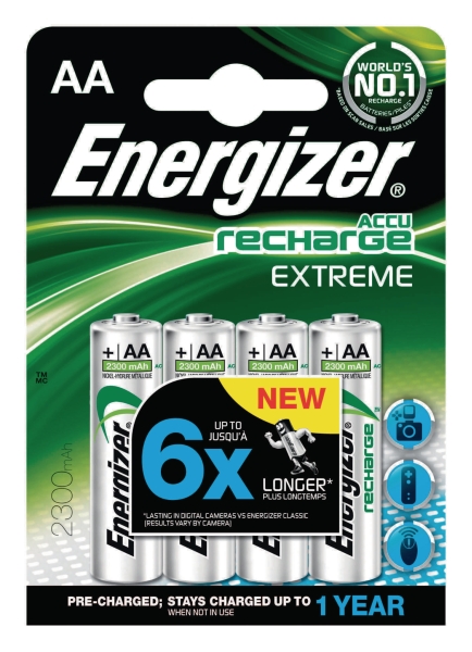 Energizer LR6/AA Extreme batteries rechargeable 2300mAh - pack of 4