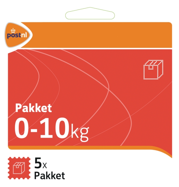 Standaard Pakketzegel t/m 10 kg (set van 5 stuks)