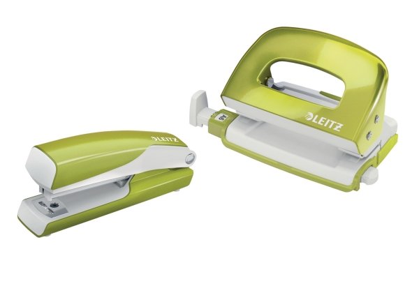 Leitz Wow mini -pack - stapler and paper punch - green