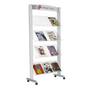 Paperflow 257TT35 mobile free standing literature display 12XA4 aluminium