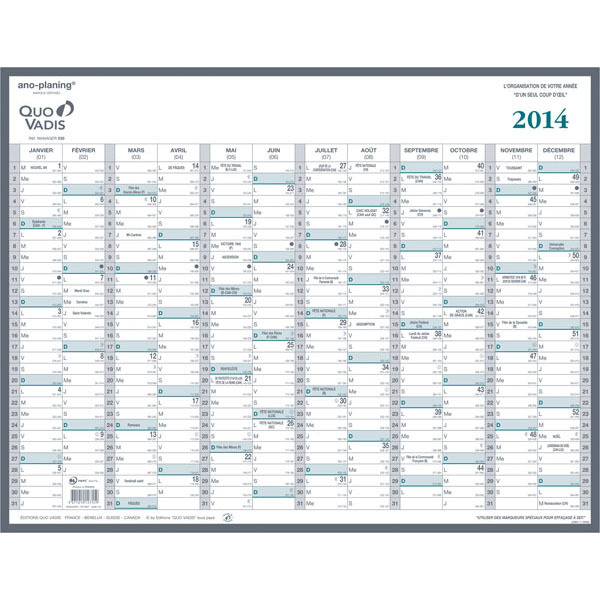 Quo Vadis Manager planning annuel 53x40cm