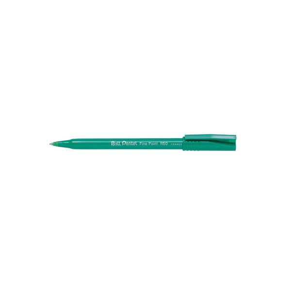 Pentel R50 roller with plastic tip 0,4mm green