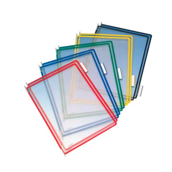 Tarifold 114001 pockets for display system in metal/PVC blue - pack of 10