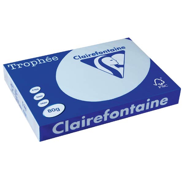 Clairefontaine Trophée 1881 papier couleur A3 80g bleu - ramette de 500 feuilles