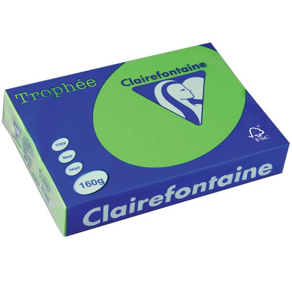 Clairefontaine Trophée 1025 coloured paper A4 160g grass green - pack of 250