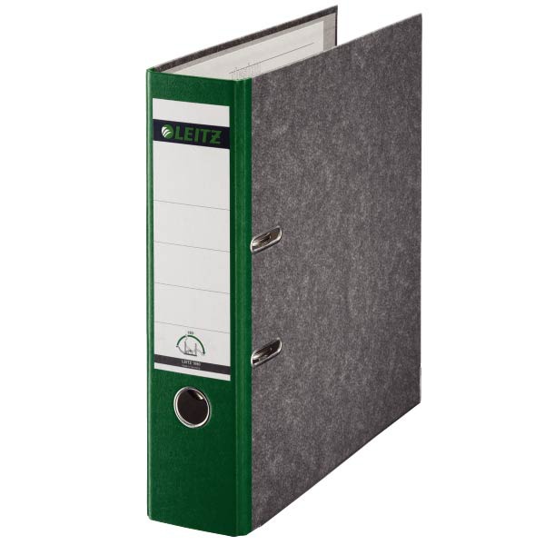 Leitz 1080 lever arch file 180 degrees spine 80 mm cloud marble green