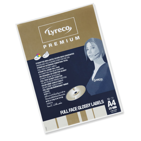 Lyreco Premium CD inkjetetiketten glossy diameter 117mm - doos van 20