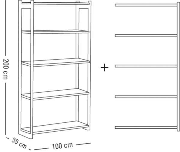 Rangeco basiselement voor archiefrek 35cm diepte