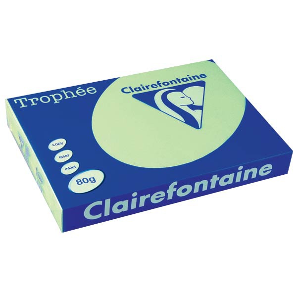 Clairefontaine Trophée 1882 coloured paper A3 80g green - pack of 500 sheets