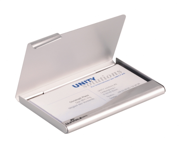 Durable card holder metal box for business cards