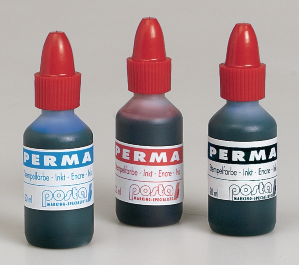 Inkt voor permanent stempel fles 20 ml zwart