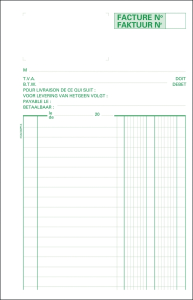 Exacompta bedrijfsregisters 53280X facturen duplo 50 vellen