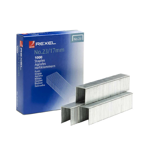 Rexel 39074 staples 23/13 galvanized 60-90 sheets - box of 1000