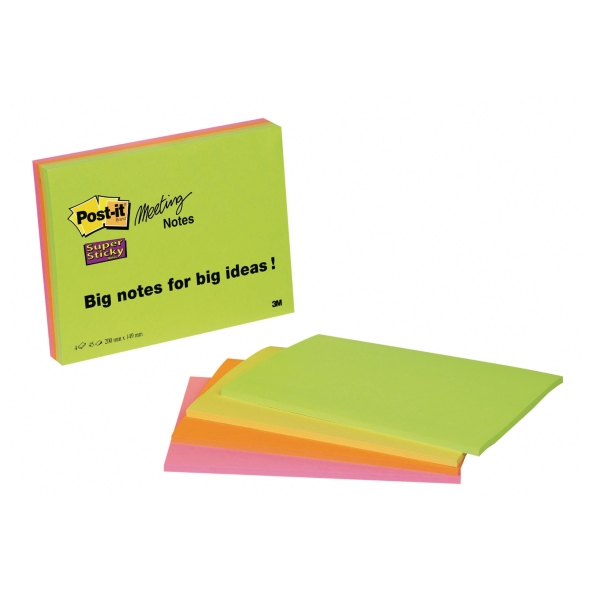 Post-it 6845SSP Super Sticky meeting notes XXL 149x200 mm - pack of 4