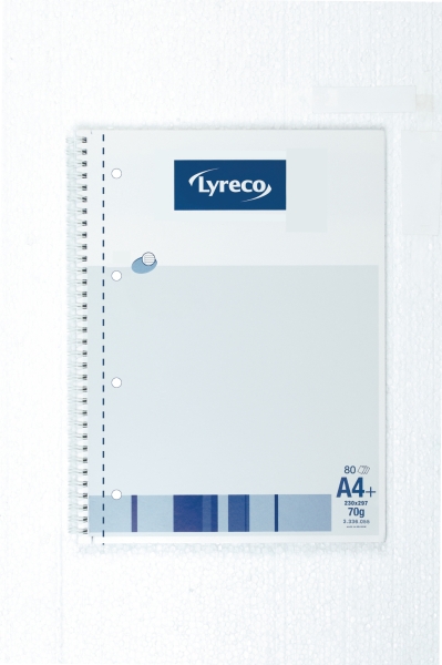 Lyreco spiraalschrift A4+ gelijnd 80 vellen