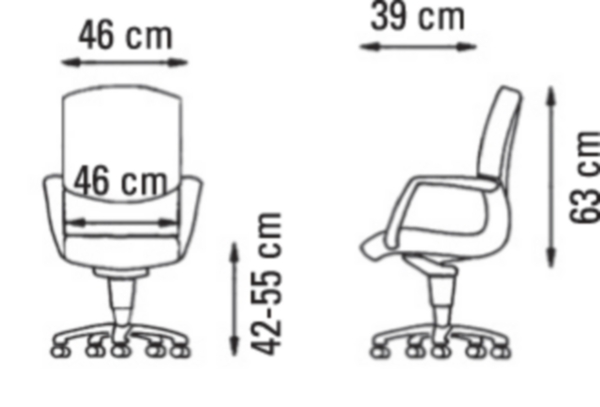 Prosedia Younico 2452 chair with synchrone mechanism blue