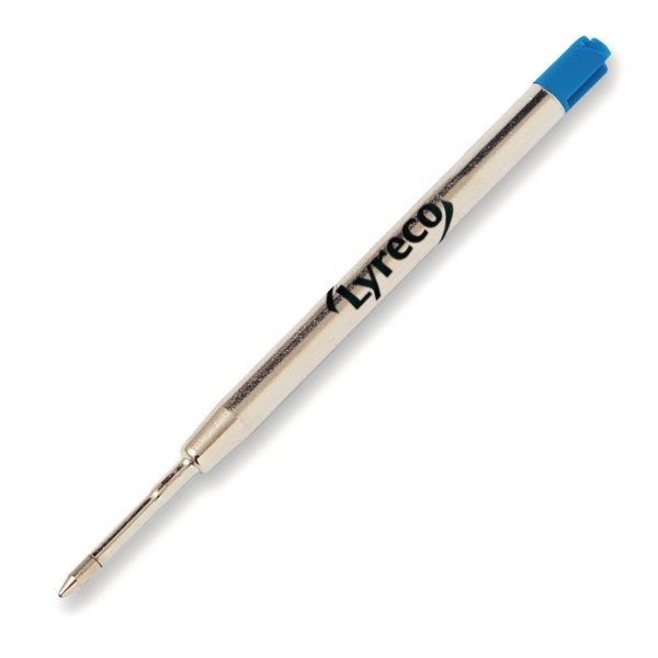 Lyreco ballpoint pen refill medium blue - pack of 2