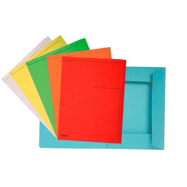 Exacompta 3-flap folders folio cardboard 275g blue - pack of 50