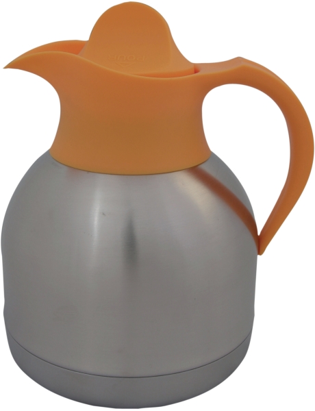 Thermos stainless steel with yellow cap - 1L