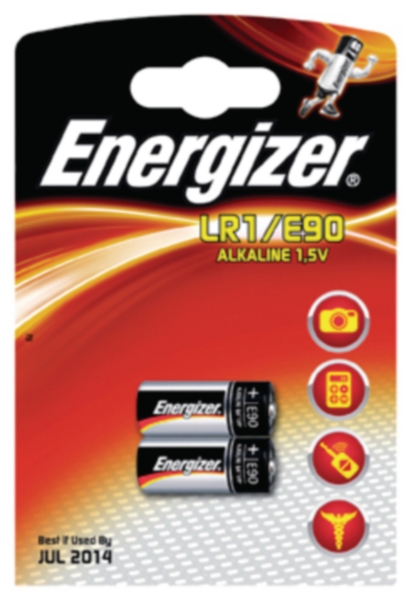 Energizer LR1/E90 alkaline batteries - pack of 2