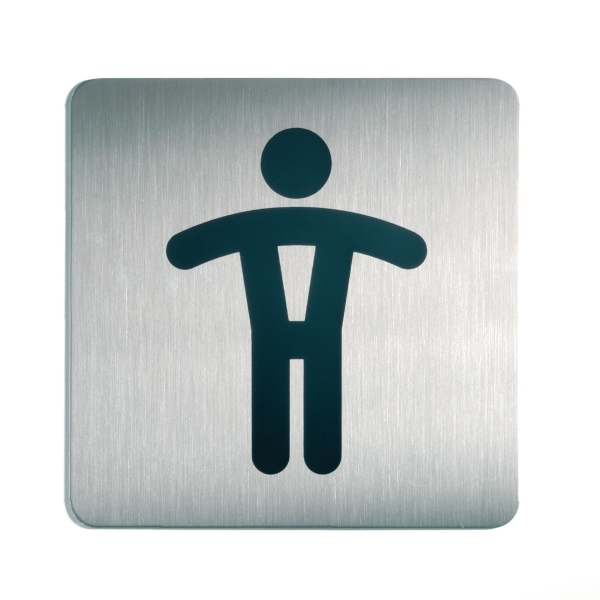 Durable 4954 pictogram/deurbord WC heren 15x15cm