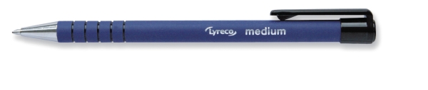 Lyreco intrekbare balpen medium blauw