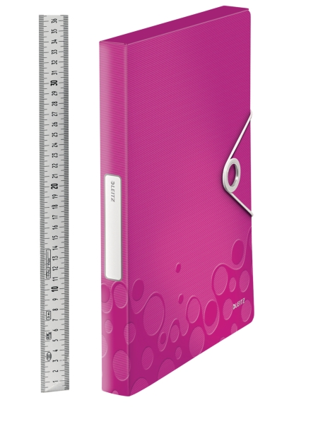 Leitz 4629 WOW file box PP 30mm pink