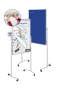 Legamaster 2104 mobiel multiboard whiteboard+prikbord+flipover blauw