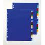 ELBA A4+ DIVIDERS ASSORTED COLOURS A-Z PARTS