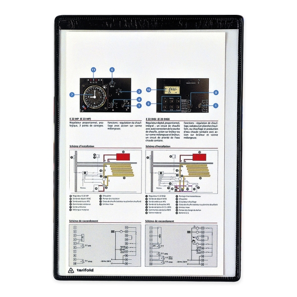 BX5 TARIF 194607 MAGN POCKETS PVC A4 BLK